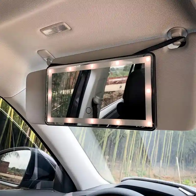 Espejo Con Pantalla Táctil Y Luz Para Auto