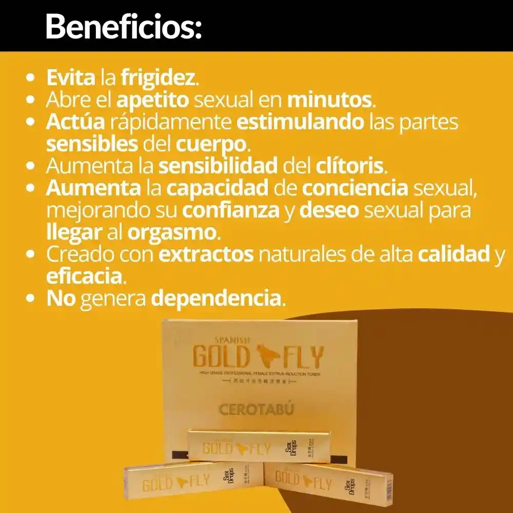 Potenciador Estimulante Sexual Femenino Gold Fly X12