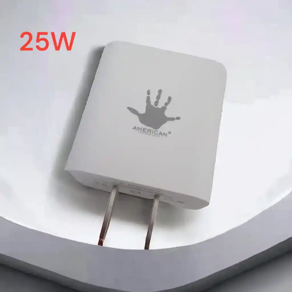 Cabezal Adaptador American Tipo C De Viaje 25w Carga Rápida / Blanco