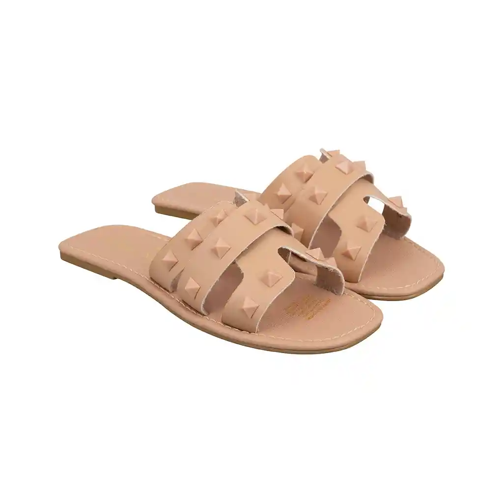 Sandalias Planas Nude Caro Soto Talla 35