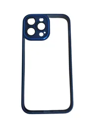 Estuche Para Iphone 13 Pro Max Con Protector De Cámara Azul