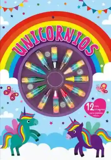 Unicornios 12 Mini Crayones