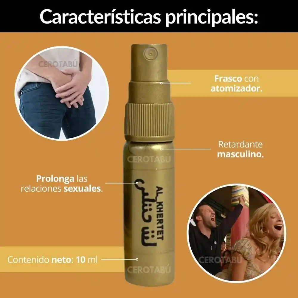 X3 Lubricante Rino Retardante Masculino Spray Hombre