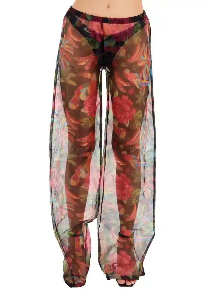 Pantalon Millie Estampado Negro M