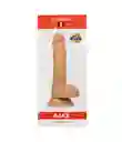 Dildo Realista Con Ventosa Y Textura Ajax 19 Cm - Piel