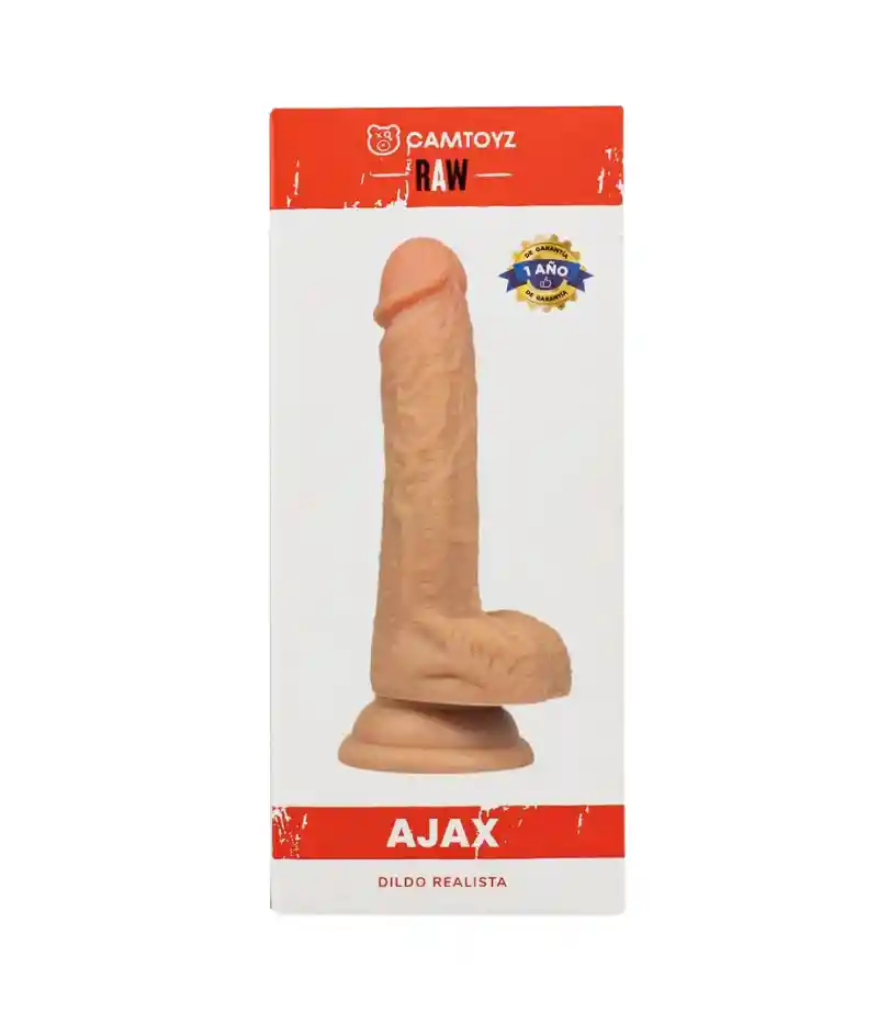 Dildo Realista Con Ventosa Y Textura Ajax 19 Cm - Piel