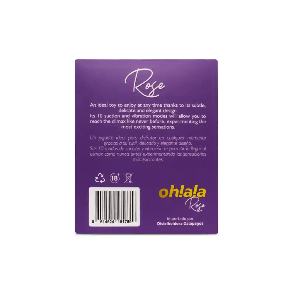 Vibrador Y Succionador De Clitoris Ohlala Rose