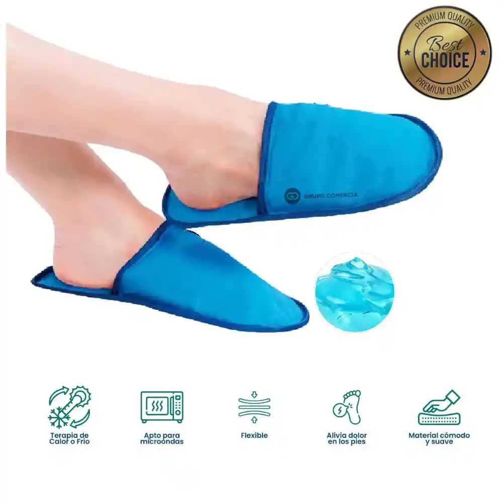 Pantuflas De Gel Alivia Dolor 2 En 1 Terapia De Calor Y Frio Flexible