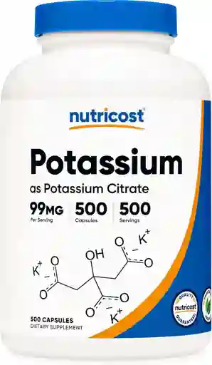 Nutricost Potasio 99 Mg 500 Cápsulas