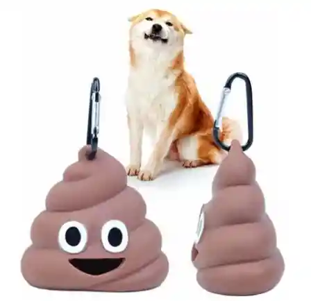 Dispensador Bolsas Para Popo De Mascotas Emoji + 5 Rollos