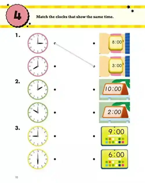 Libro Kumon Aprende A Decir La Hora Actividades En Ingles