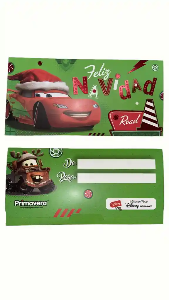 Lluvia De Sobre Disney Cars Navidad