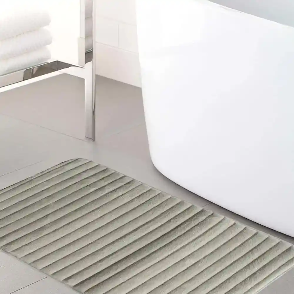 Alfombra Para Baño 40x60cm Memorie -gris Claro