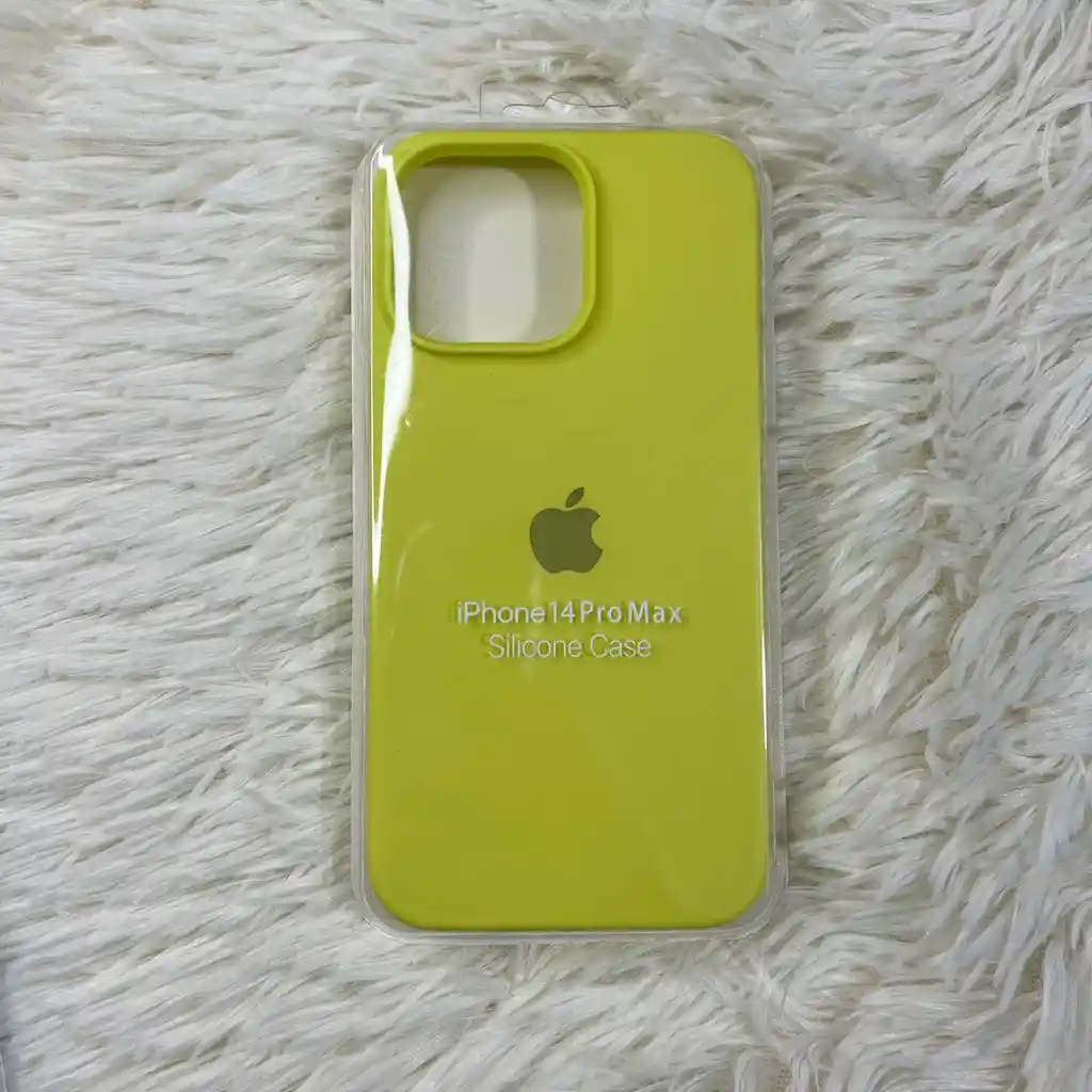 Forro Iphone 14 Pro Max / Silicona Amarillo