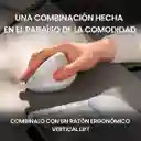 Combo Ergonómico Logitech Teclado Wave Keys + Mouse Lift Blanco