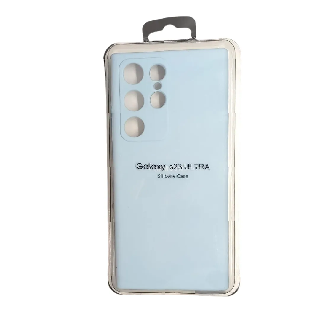 Forro Silicone Case Samsung S23 Ultra Azul Celeste