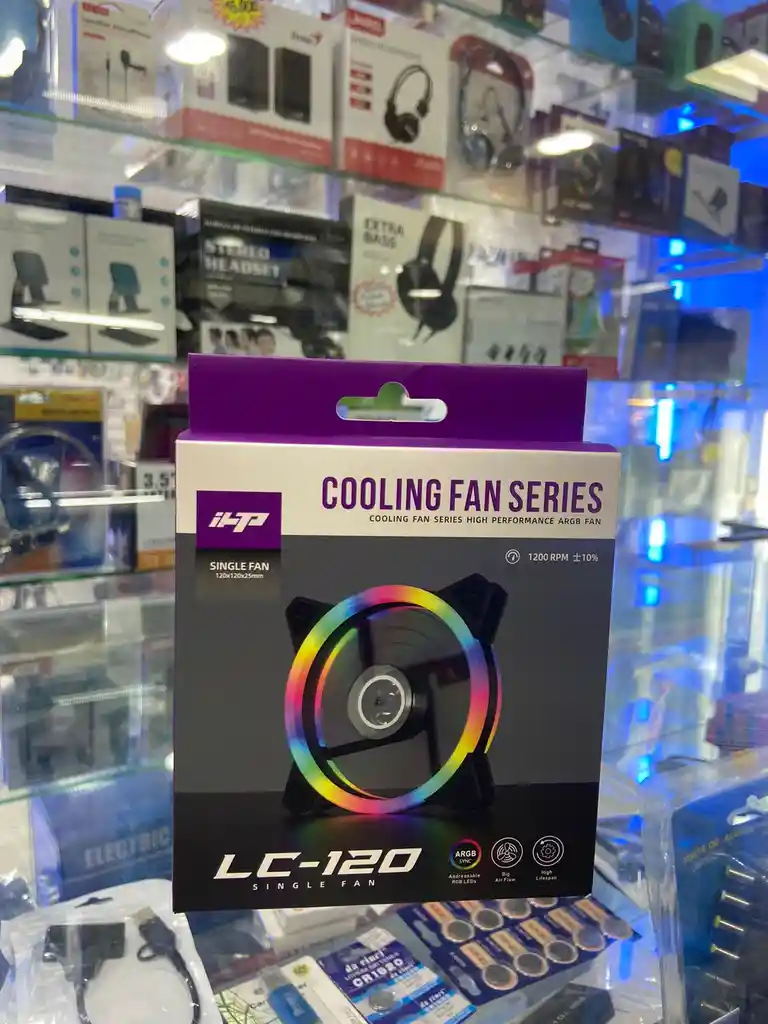 Ventilador Fan Cooler Chasis Pc 120mm. Caja Pc Gamer Luz Led