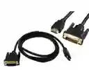 Cable Convertidor Señal Hdmi A Señal Dvi 24+1 Macho Vídeo Hdmi - Dvi 24+1 Bidireccional -ambos Sentidos