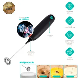 Batidor Eléctrico Portátil Mezclador Espuma Alimento