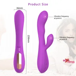 Vibrador Con Estimulacion Clitorial Y Se Calienta