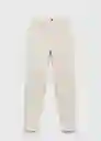 Jean Newmom Off White Talla 32 Mujer Mango
