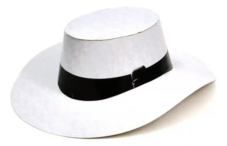 Sombrero Aguadeño Paisa Vaquero Blanco Carton Blanco