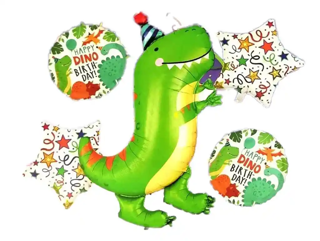 Bouquet Kit De Globos Tiranosaurio Dinosaurio Cumpleaños