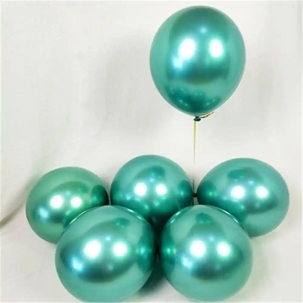 Globos Latex Cromado Verde Reflex R12 30cm X12 Verde