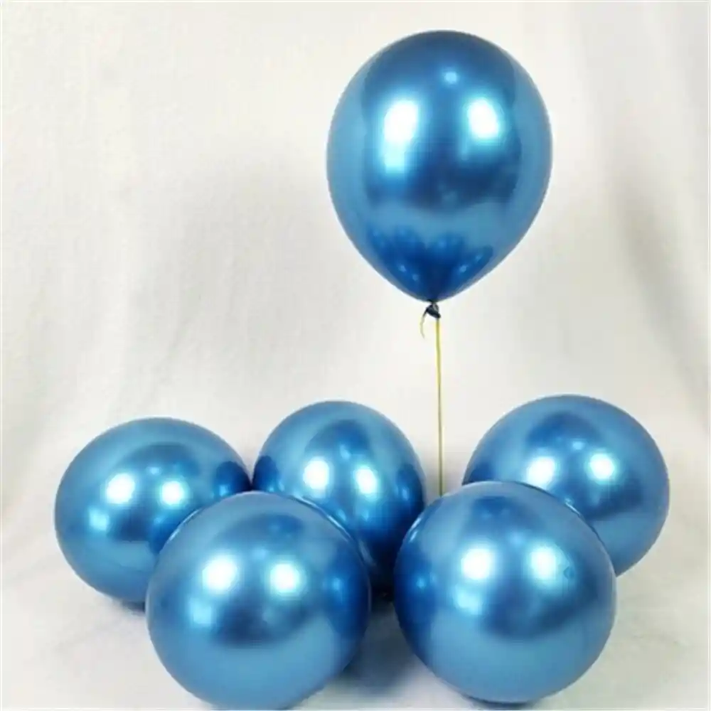 Globos Latex Cromado Azul Reflex R12 30cm X12 Azul