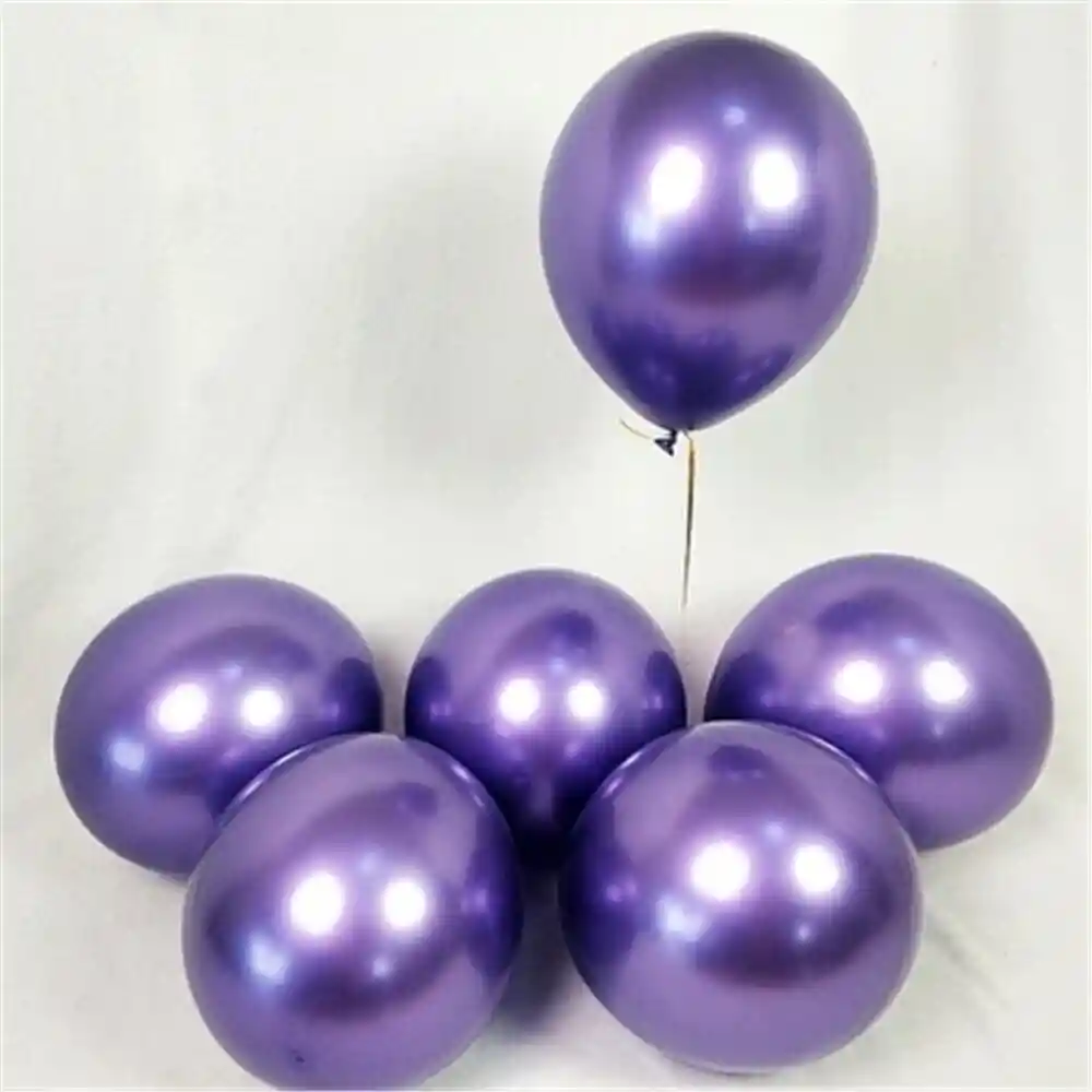 Globos Latex Cromado Reflex Morado R12 30cm X12 Morado