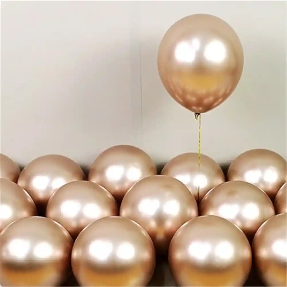 Globos Latex Cromado Reflex Oro Rosa R12 30cm X12 Oro Rosa