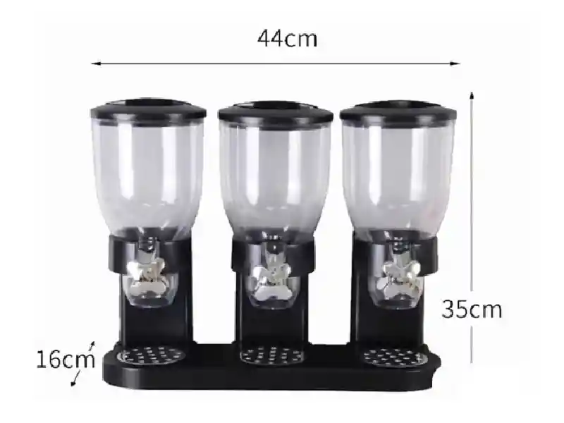 Dispensador De Cereal Triple Recipiente De Cocina