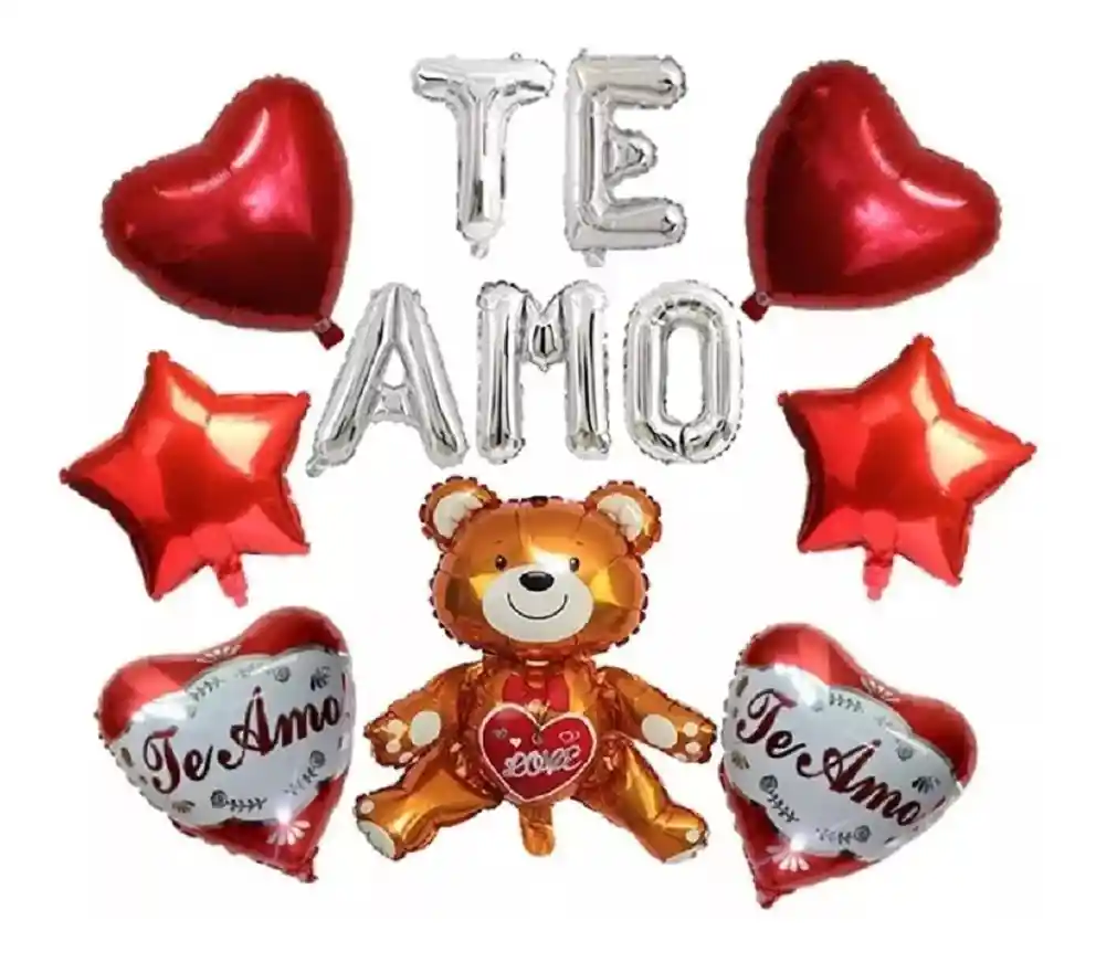 Decoracion Sencilla Te Amo Amor Valentin Rojo Globos