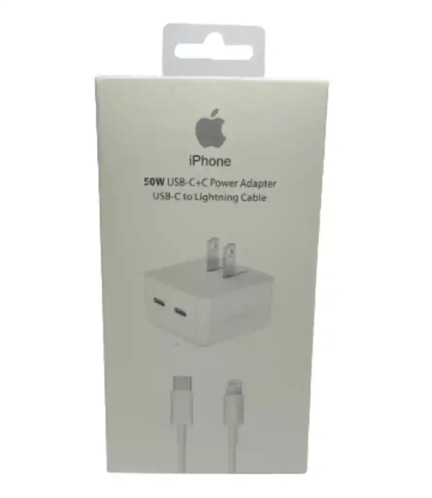 Cargador Apple Para Iphone De 50w Carga Ultra Rapida