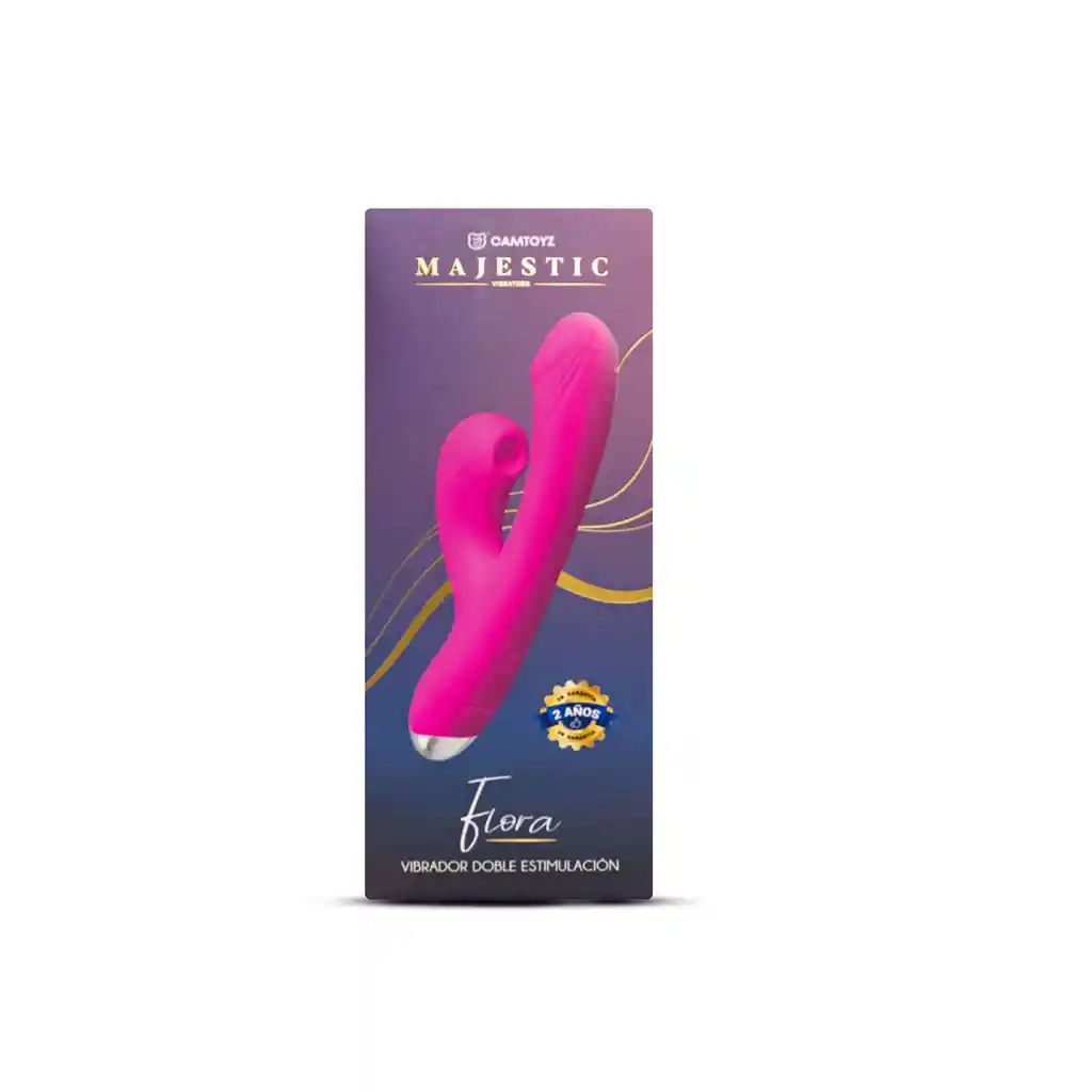 Vibrador Y Succionador Flora Majestic Doble Estimulación Recargable