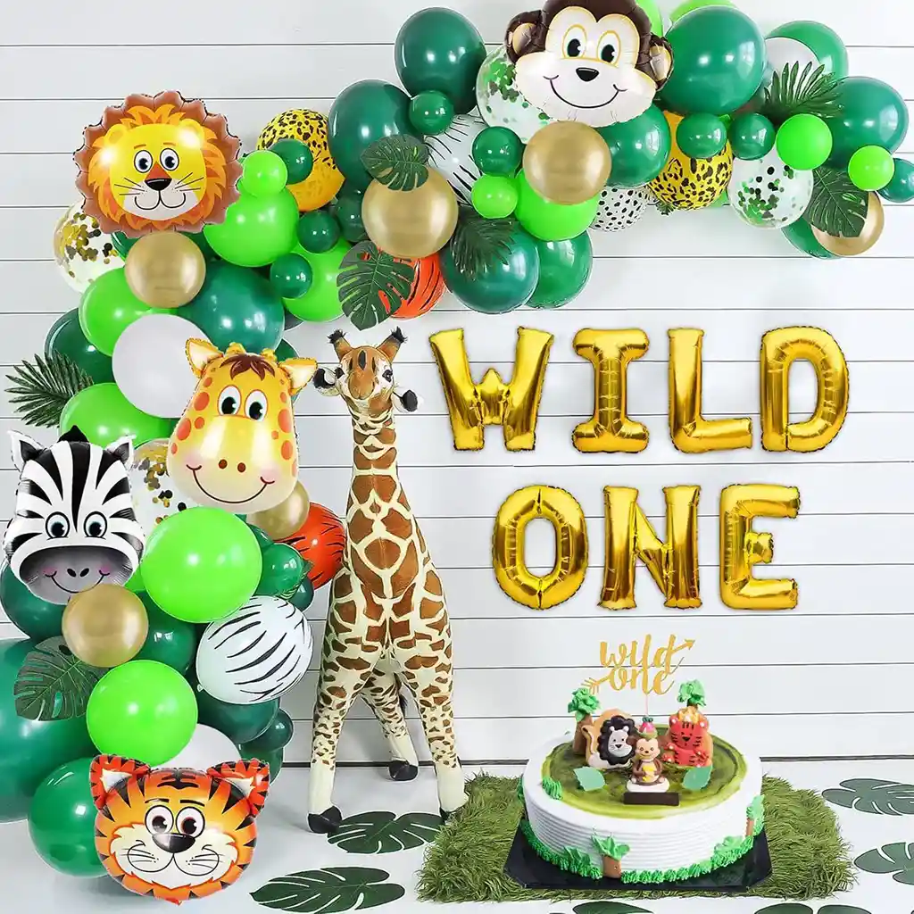 Globo Kit Decoración Fiesta Salvaje Jungla Safari Animales