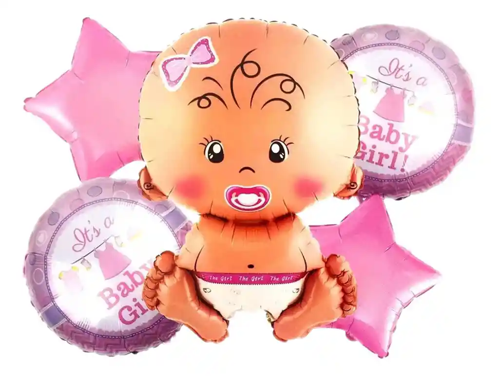Bouquet De Globos Baby Shower Oh Baby Bebe Niña