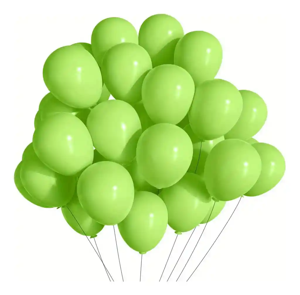 Globos Latex 12 Unidades 30 Cm R12 Verde Lima