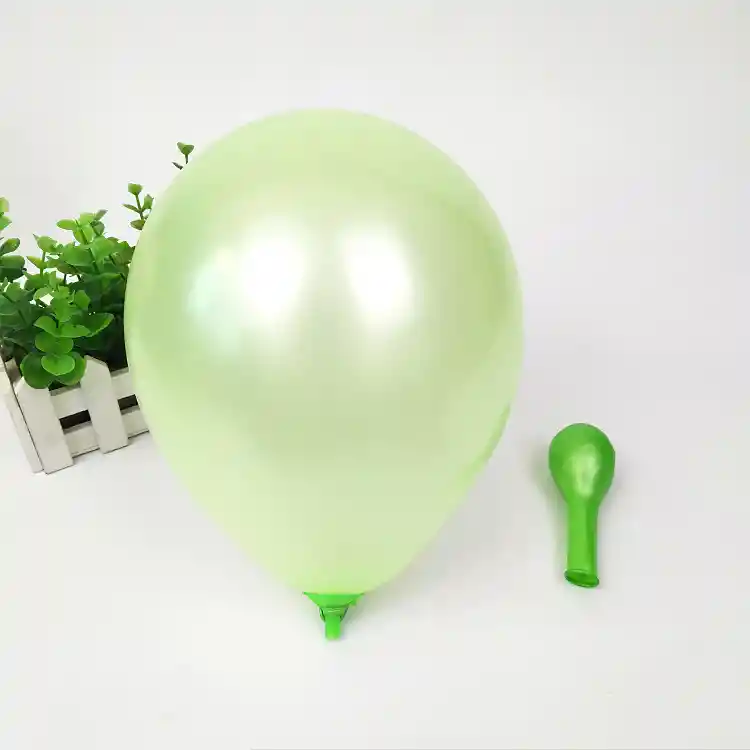 Globos Latex 12 Unidades 30 Cm R12 Verde Lima Satinado