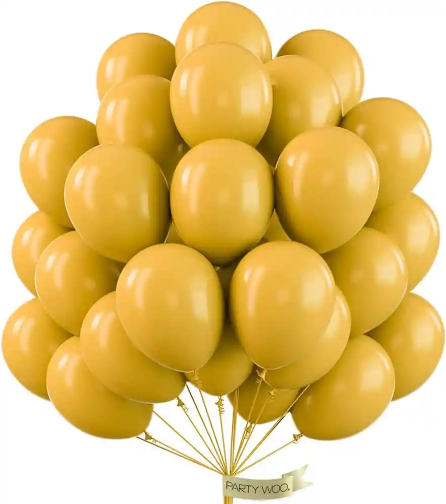 Globos Latex 12 Unidades 30 Cm R12 Mostaza