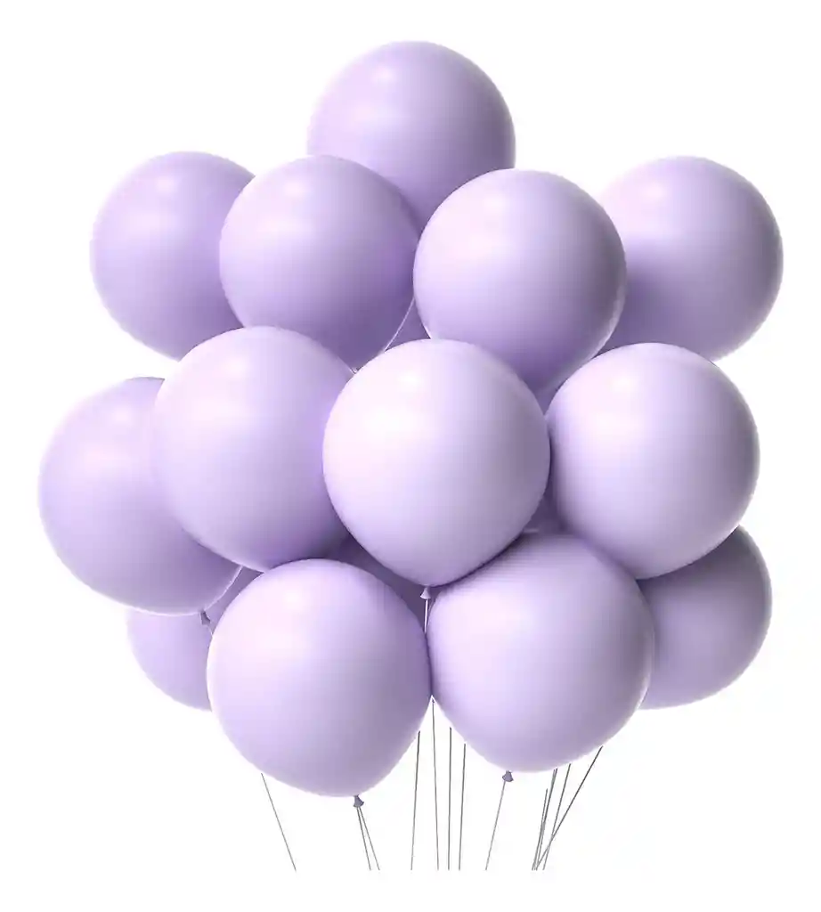 Globos Latex 12 Unidades 30 Cm R12 Morado Pastel