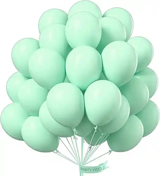 Globos Latex 12 Unidades 30 Cm R12 Verde Pastel