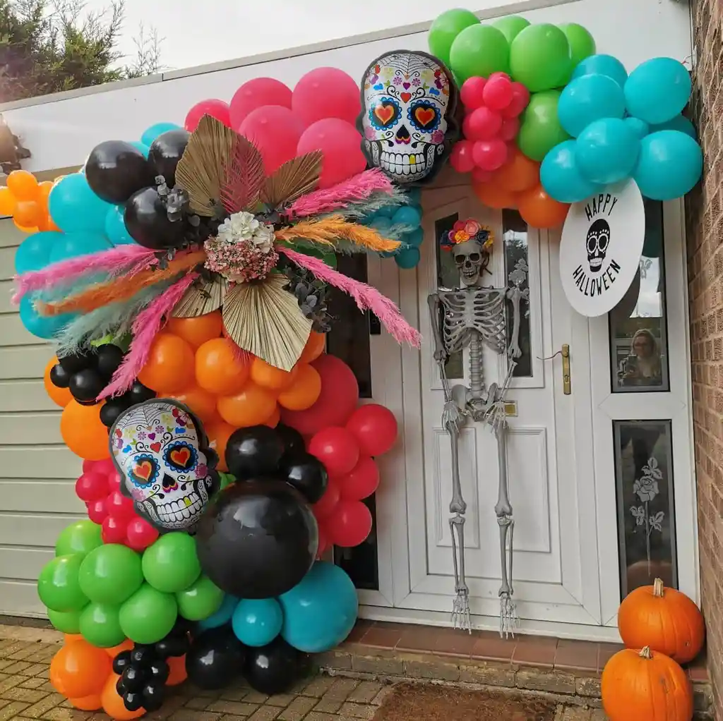 Kit Globos Halloween Catrina Calabaza Mexicana Calavera