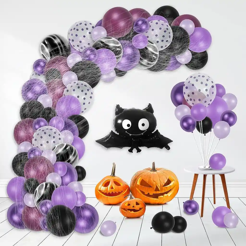 Kit Globos Halloween Murciélago Vinotinto