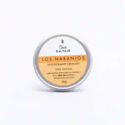 Desodorante Natural Cremoso Los Naranjos Coco Salvaje 30 Gr