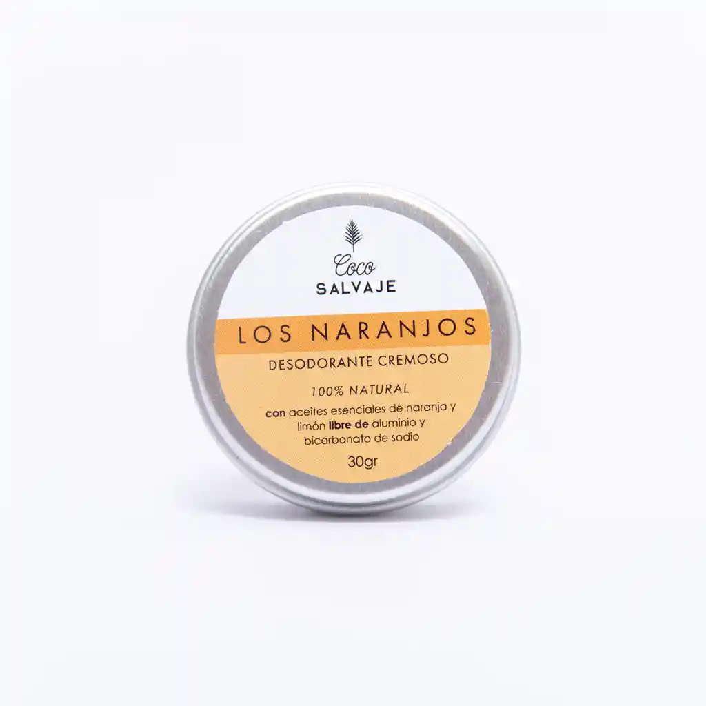 Desodorante Natural Cremoso Los Naranjos Coco Salvaje 30 Gr