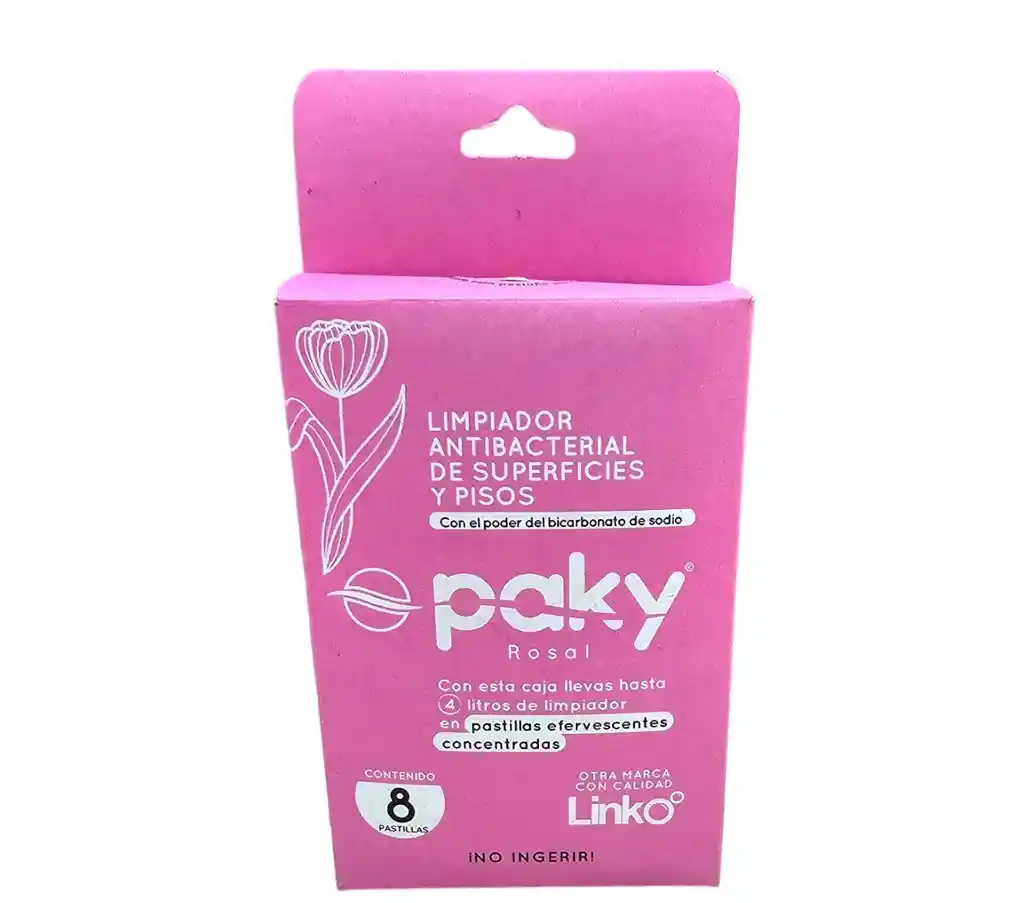 Duo Pack Limpiador Paky Con Aroma Rosal Y Vinagre En Pastillas Efervescentes Paky Con 2 Botellas, 1 Atomizador Y 1 Tapa