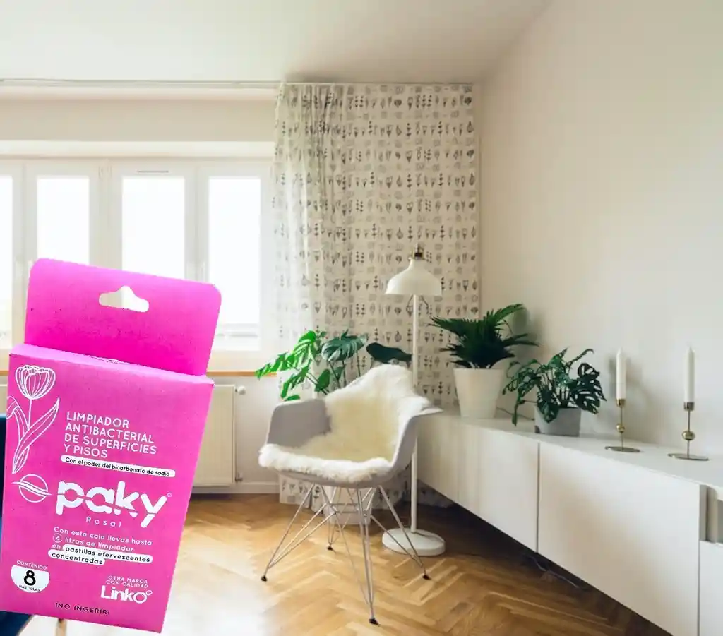Duo Pack Limpiador Paky Con Aroma Rosal Y Vinagre En Pastillas Efervescentes Paky Con 2 Botellas, 1 Atomizador Y 1 Tapa