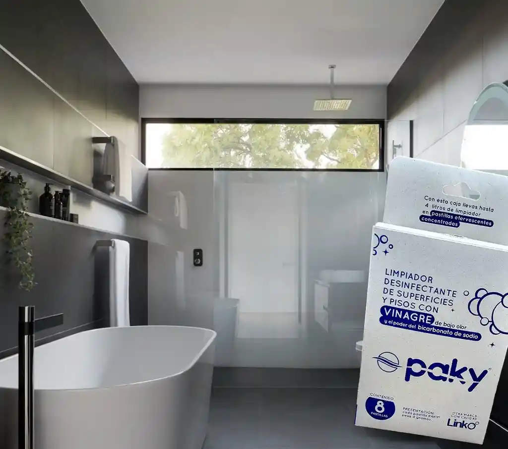 Duo Pack Limpiador Paky Con Aroma Rosal Y Vinagre En Pastillas Efervescentes Paky Con 2 Botellas, 1 Atomizador Y 1 Tapa