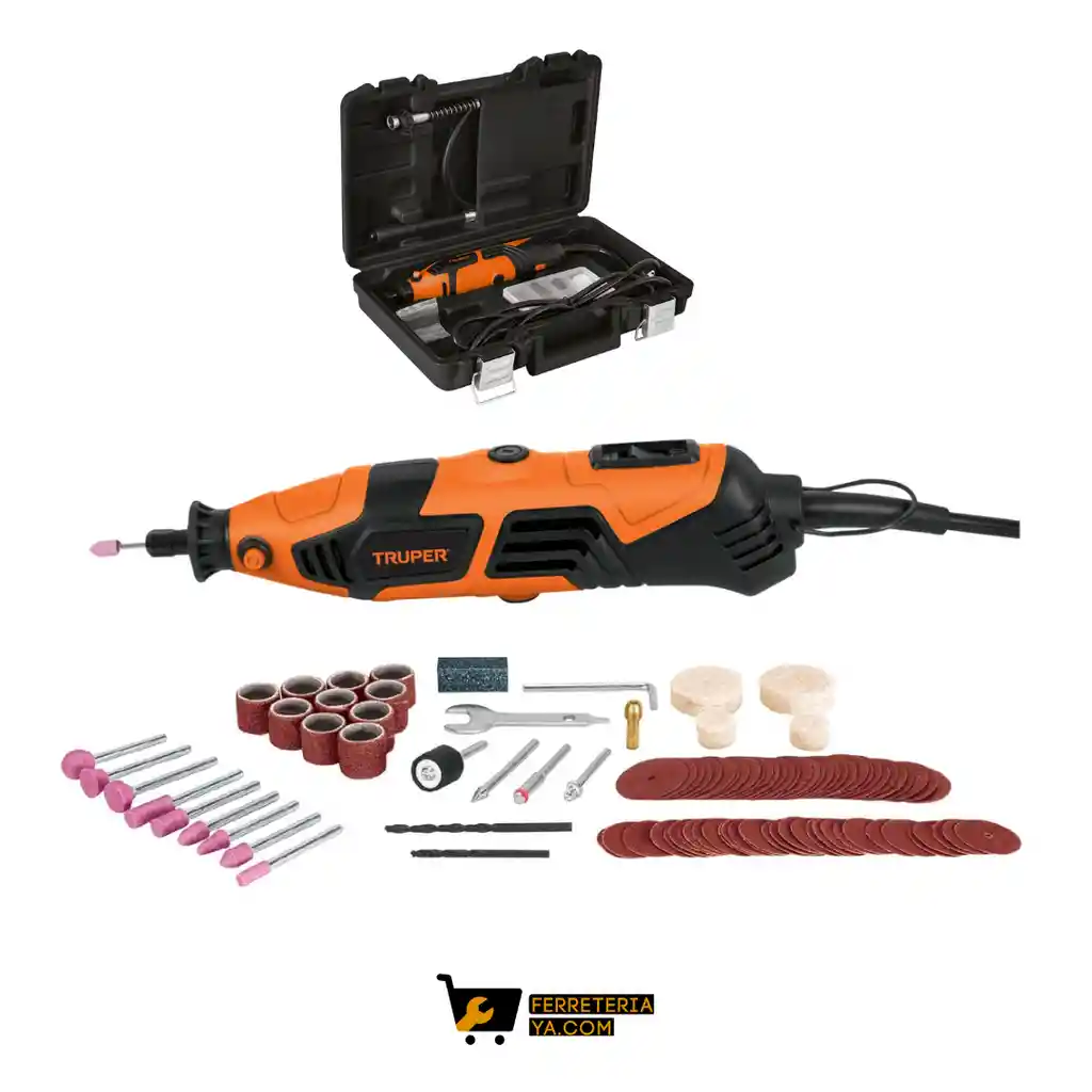 Moto Tool 150w Profesional + 97 Accesorios Truper - 17449